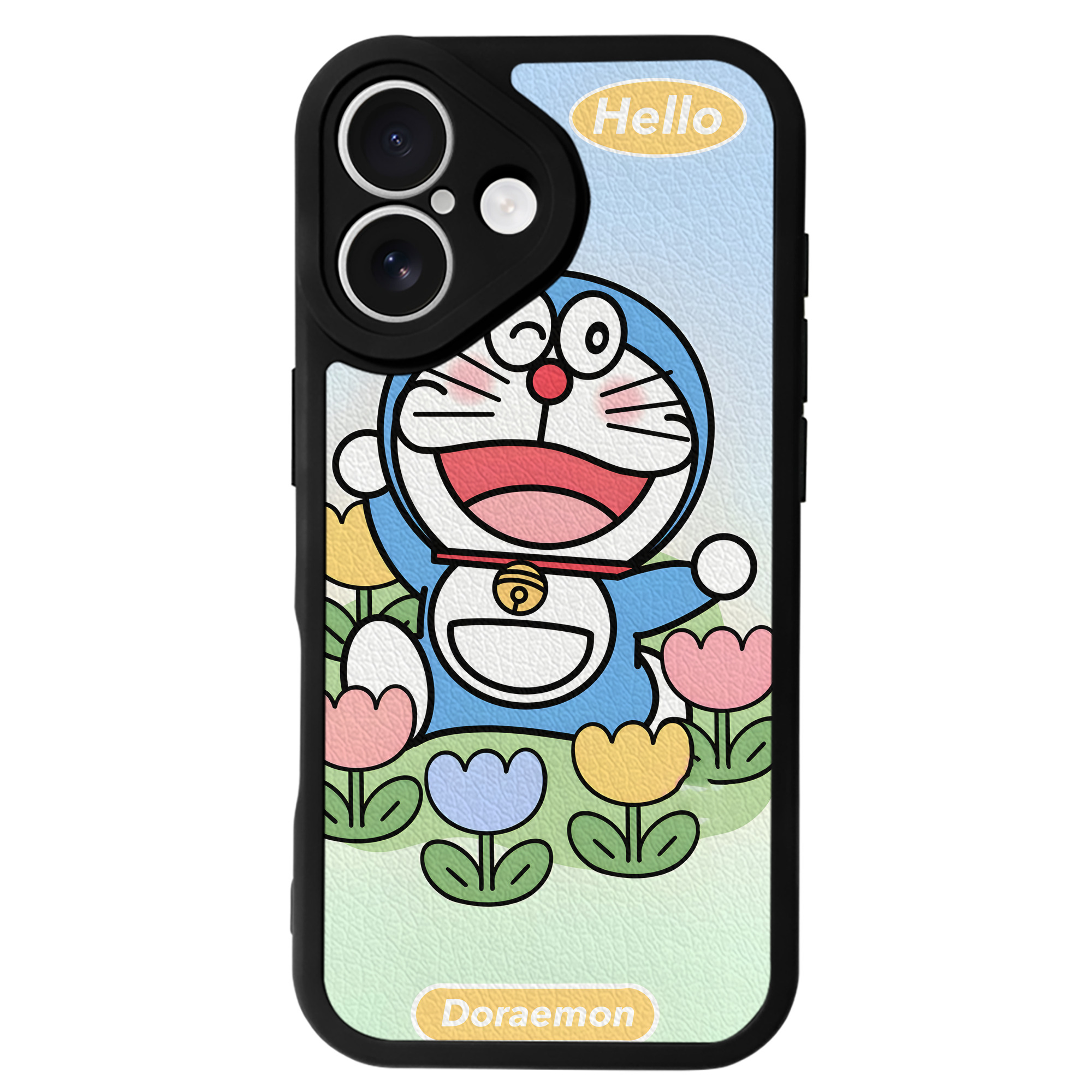 （画像用） ドラえもん Doraemon 【iPhone 16シリーズ対応】シリコンスマホケース（レザー調） 材質：シリコン